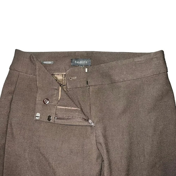 Talbots Brown Signature Straight Leg Dress Pants‎ Size 10 - Picture 2 of 5